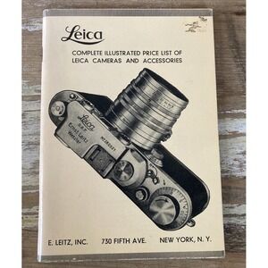 Vintage Leica camera catalog E. Leitz 1939 1970's reprint lenses accessories